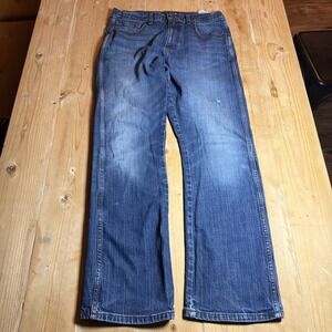 Wrangler Retro Jeans 32x32 Slim Straight Blue Stretch Denim Western Cowboy 32x30